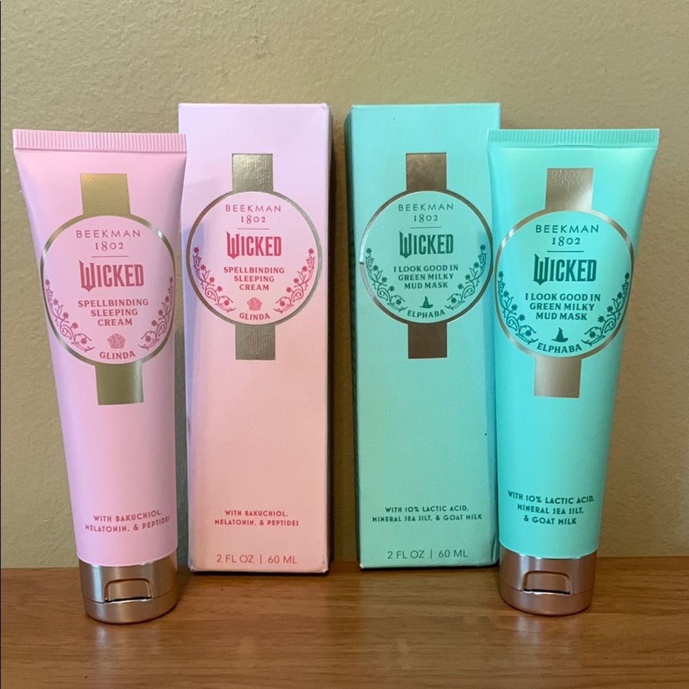 Beekman 1802 x Wicked 2pcs Glinda & Elphaba Goat Milk Mask Set 2 oz Each